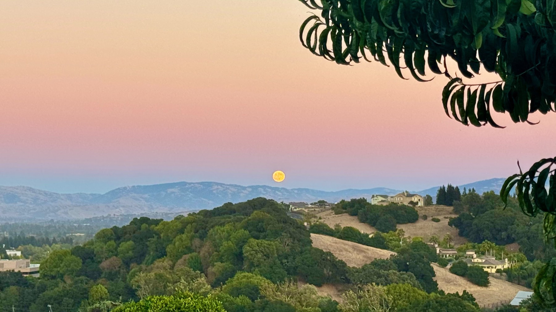 Moonrise over the hills